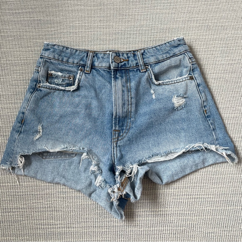 Blue Zara Jean Shorts